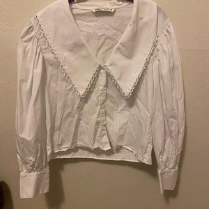 Zara White Button Down Shirt